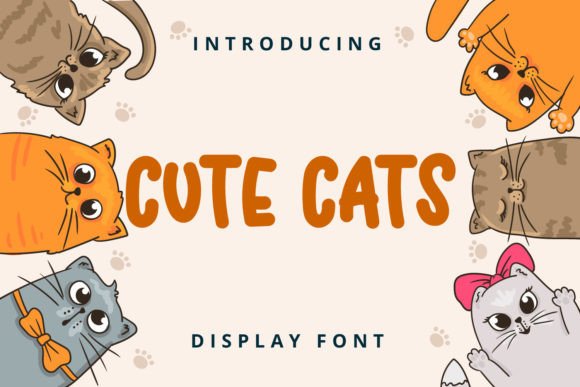 Cute Cats: The Perfect Display Font for Handmade Crafts