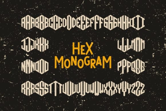 Hex Monogram: The Display Font for Polished Digital Brands