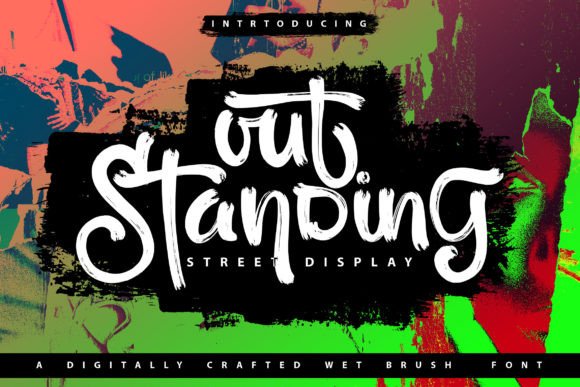 Out Standing: The Modern Brush Display Font for Handmade Creators