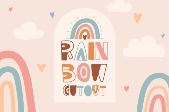 Rainbow Cutout: A Whimsical Typeface for Editorial Design