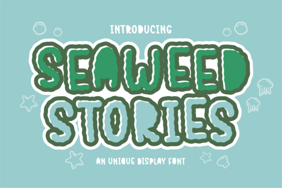 Seaweed Stories: A Bold Display Font for Modern Branding